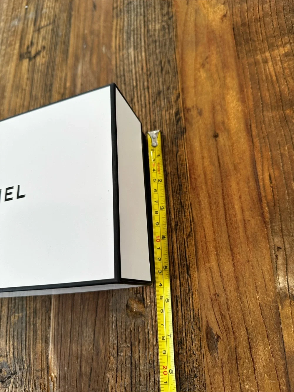 CHANEL White Box with Black Logo and Trim
